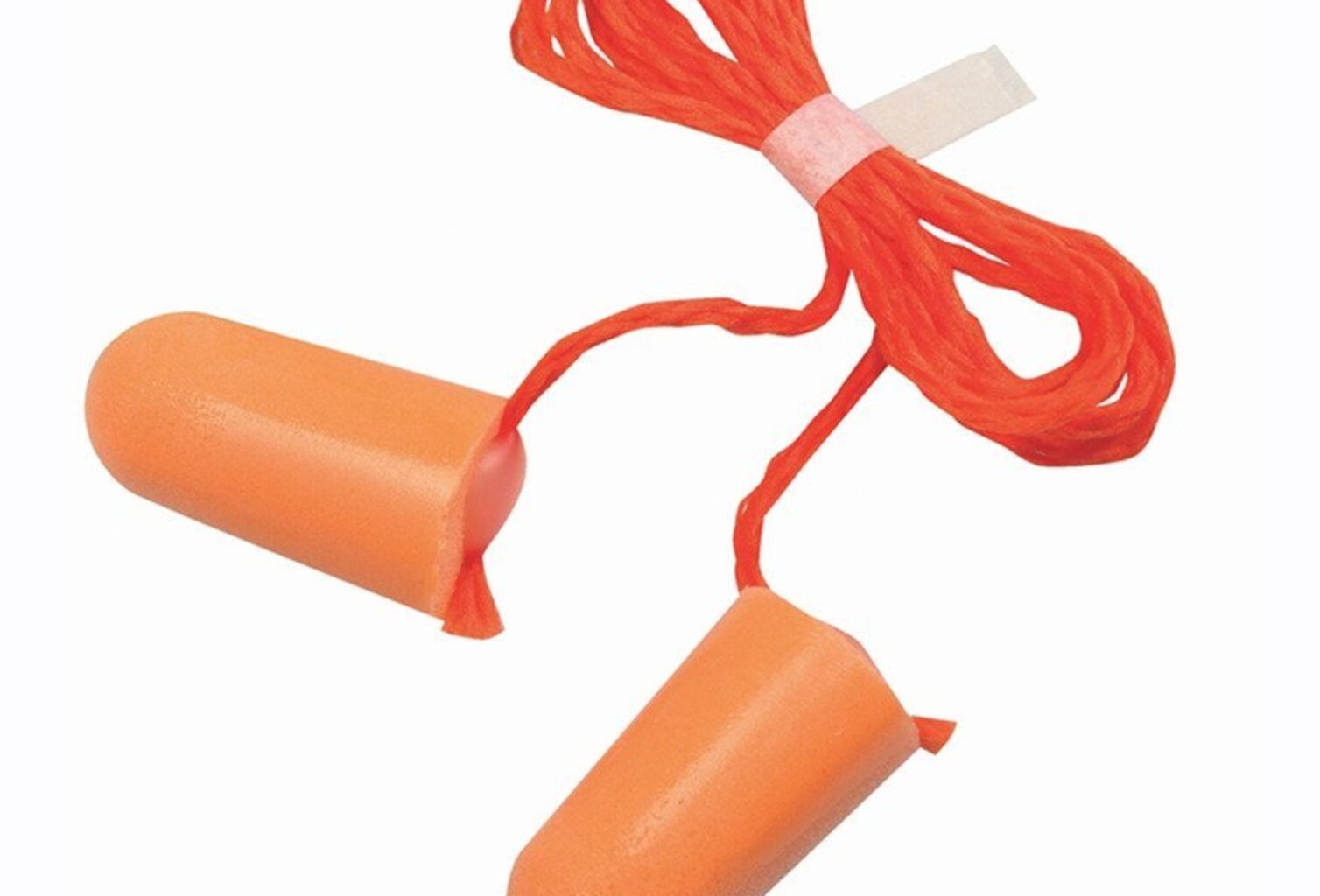 Corded Foam Disposable Ear Plugs, Pack of 3,Orange